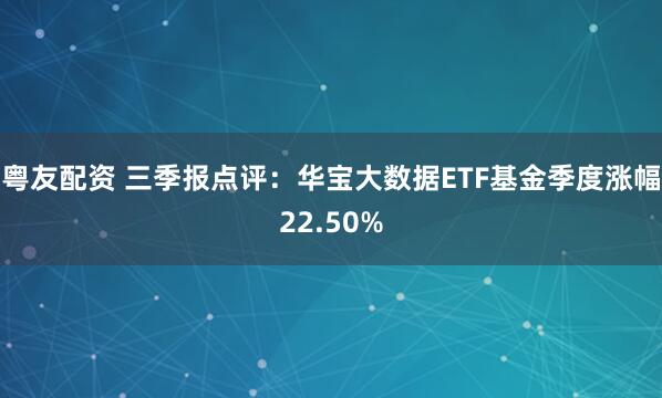 粤友配资 三季报点评：华宝大数据ETF基金季度涨幅22.50%